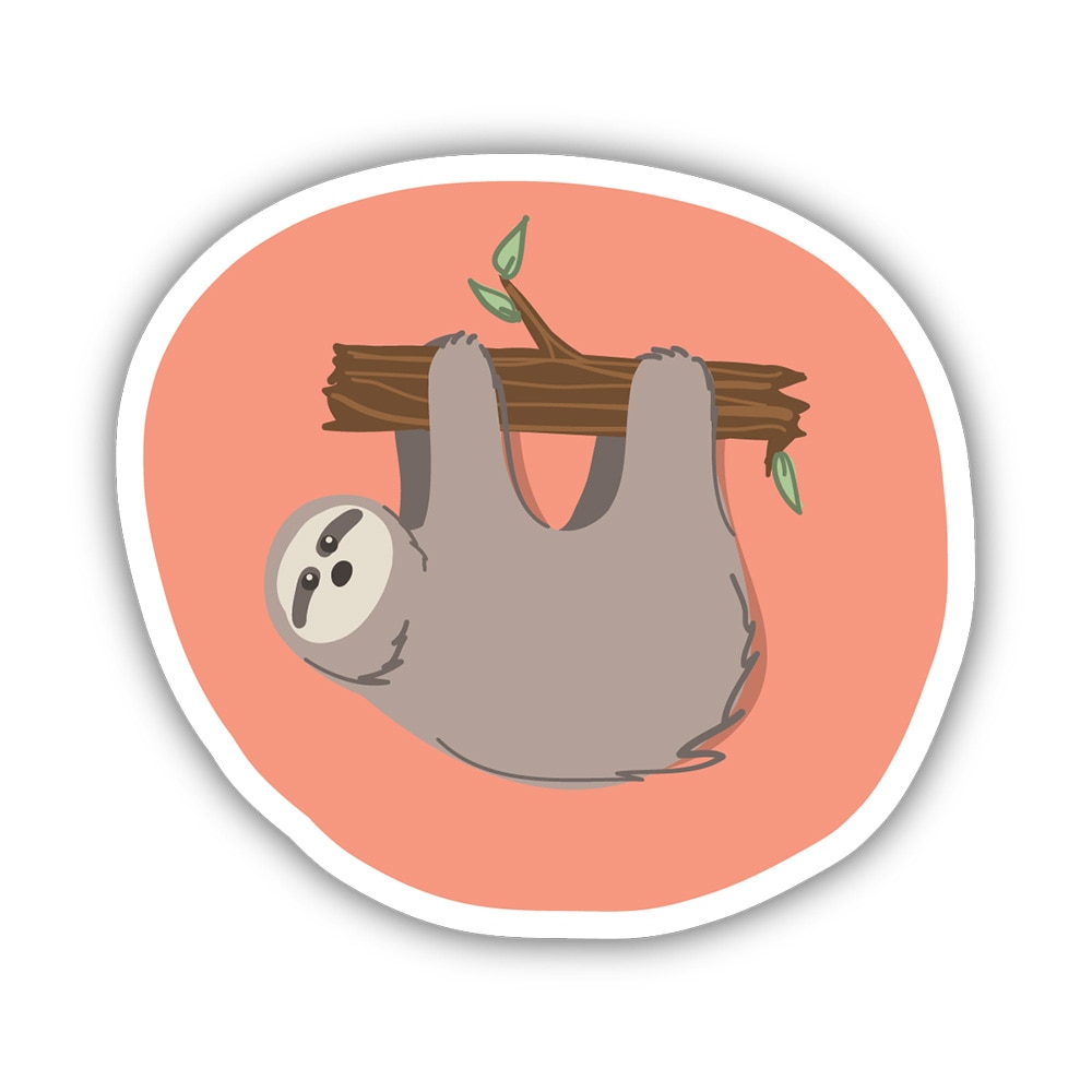 Stickers Northwest, 3", Sticker, Sloth Circle